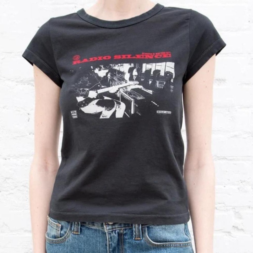 Brandy Melville Graphic Tee | Vintage Style Music Shirt | Black | Size Small